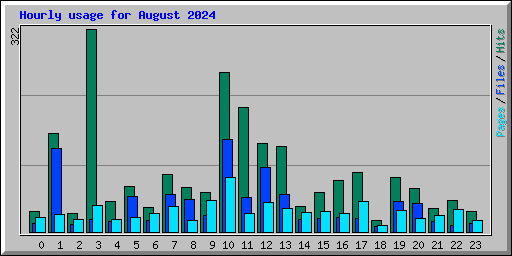 Hourly usage for August 2024