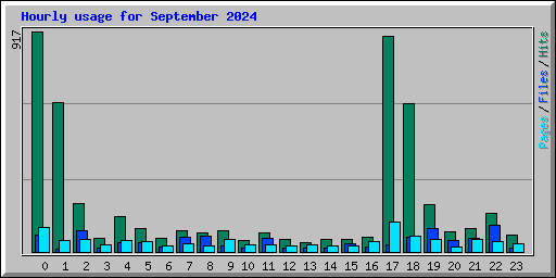 Hourly usage for September 2024